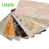 Hoja ultravioleta de mármol del Pvc del tablero decorativo de la pared flexible de alto brillo