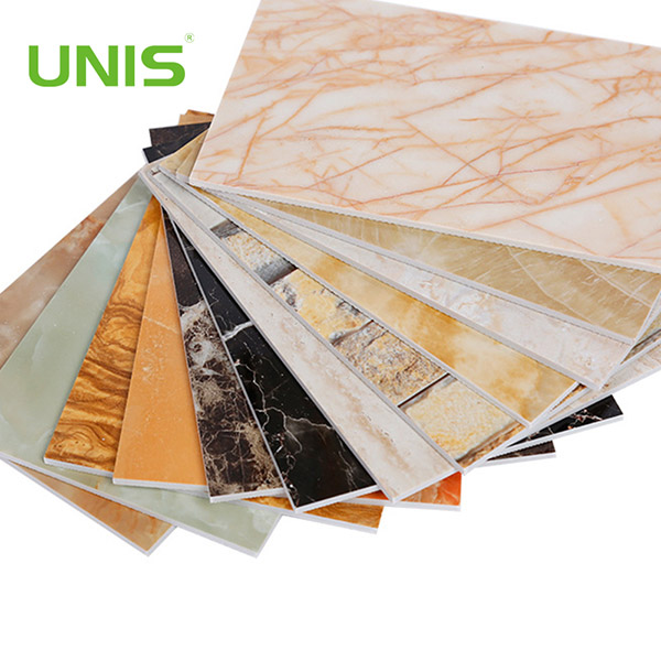 Hoja ultravioleta de mármol del Pvc del tablero decorativo de la pared flexible de alto brillo