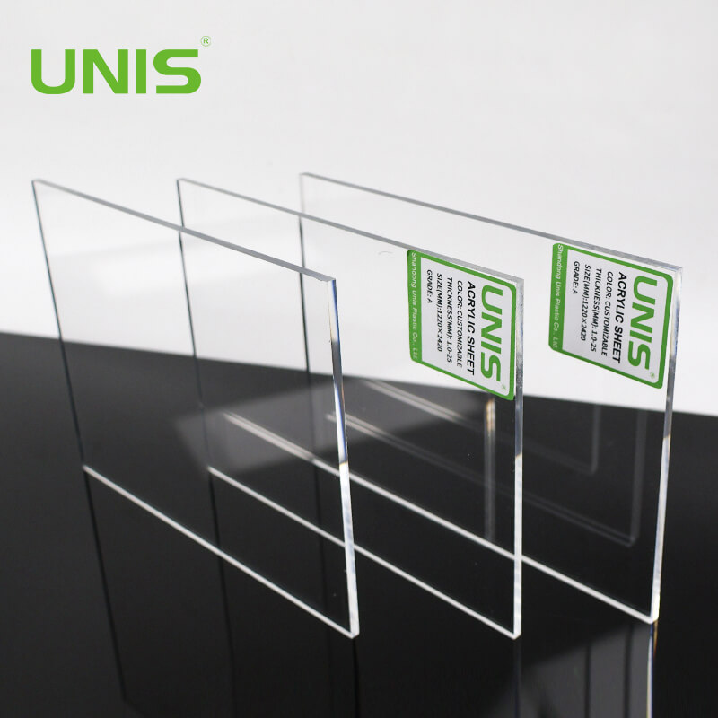 Hojas de acrílico transparente de color fundido UNIS 3 mm 5 mm