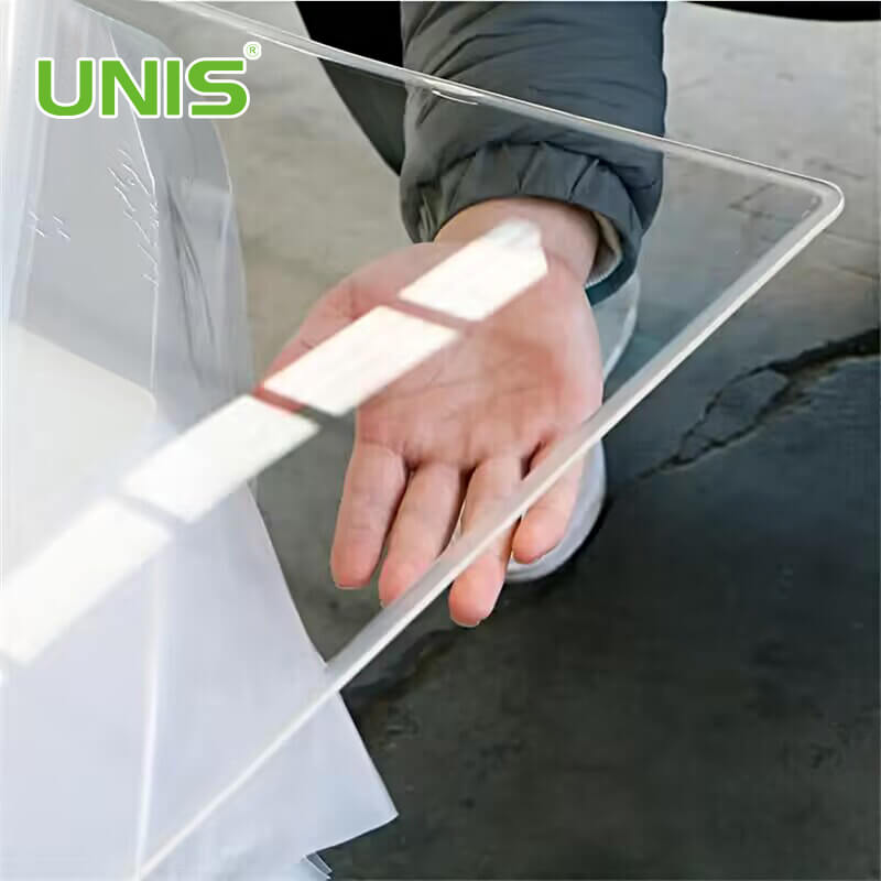 Hoja acrílica fundida transparente Unis Perspex 