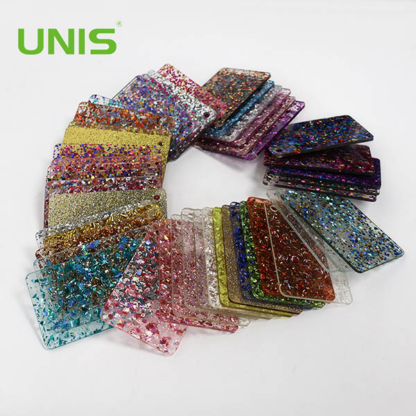 Hoja acrílica con purpurina Unis Colors 