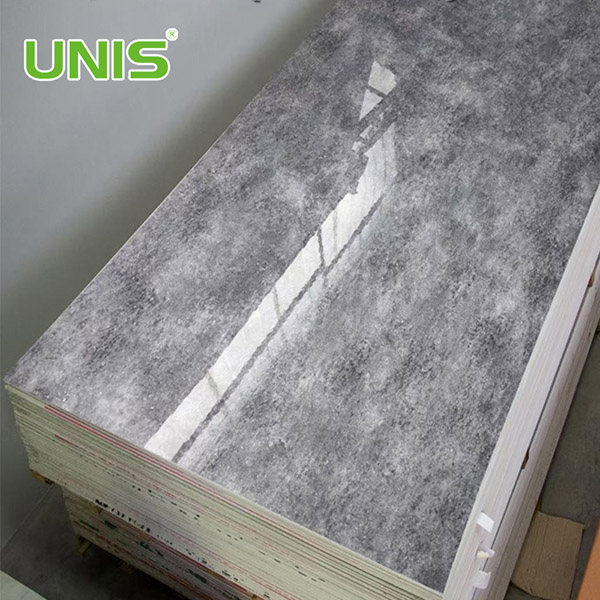 Hoja ultravioleta de mármol del Pvc del tablero decorativo de la pared flexible de alto brillo