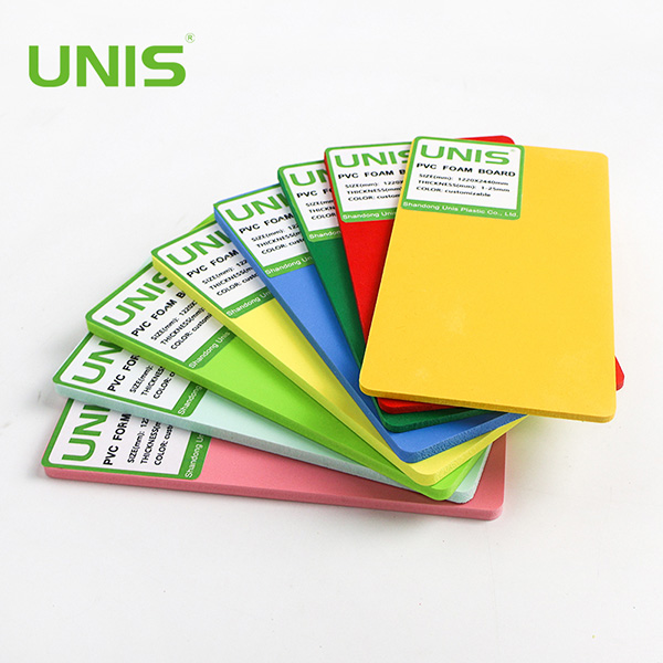 Tablero de espuma de PVC UNIS, tablero cerluca de PVC de 8mm de buena calidad usado para gabinete