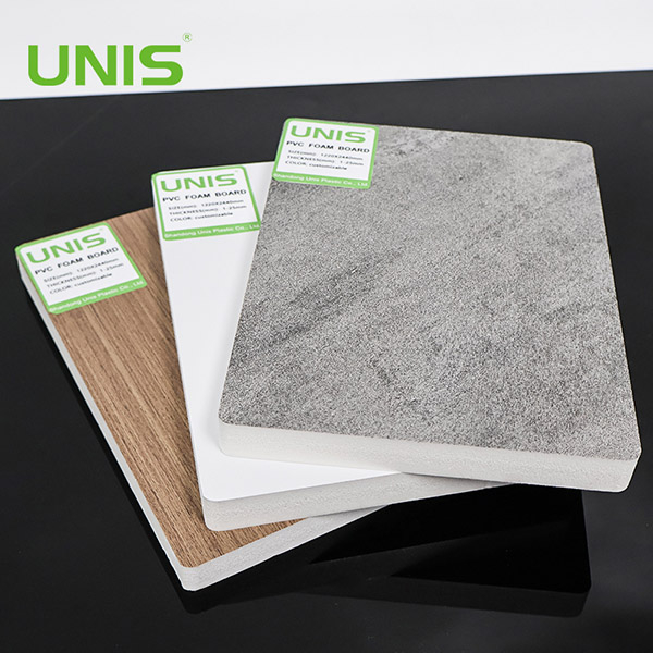 Tablero de espuma de PVC UNIS Guangdong de alta densidad para muebles de cocina