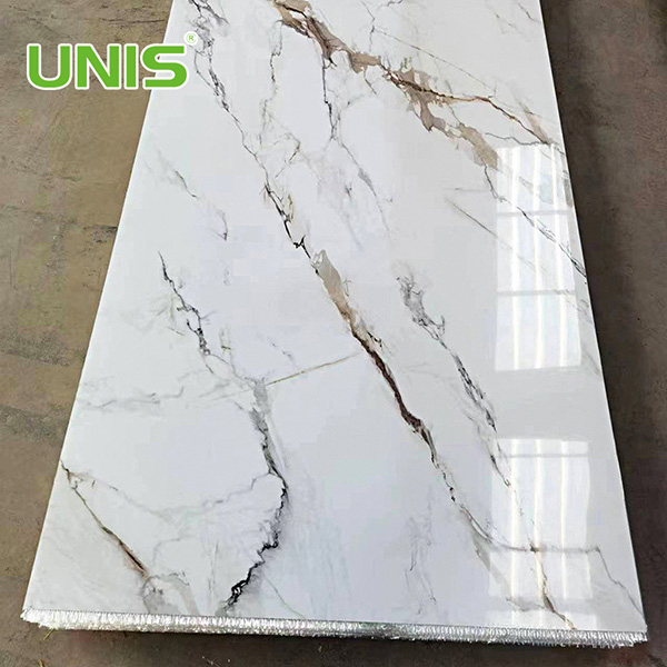 tablero ultravioleta de la hoja de mármol ultravioleta del Pvc de la hoja de mármol 4x8 para la decoración